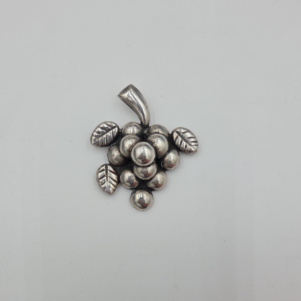 Mexico Sterling Silver Grape Cluster Brooch